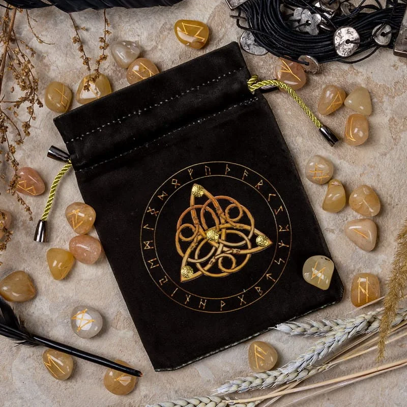 Мешочек для рун "Древняя тайна" черный
