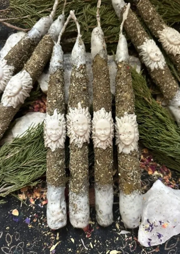 Катаная живая свеча "Солнце" денежная