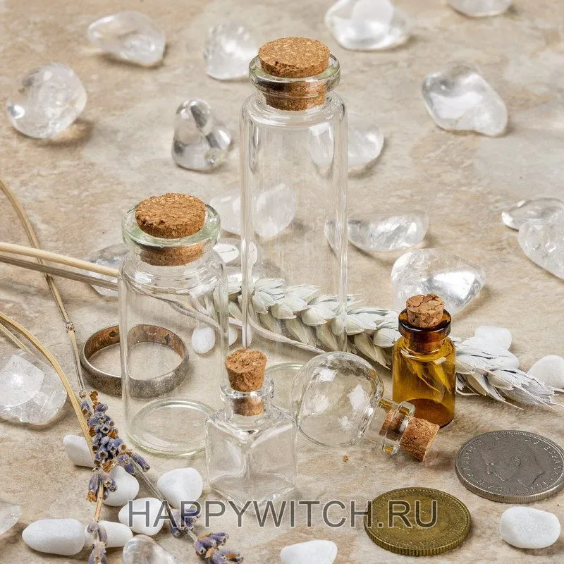 Бутылочка из прозрачного стекла, мини