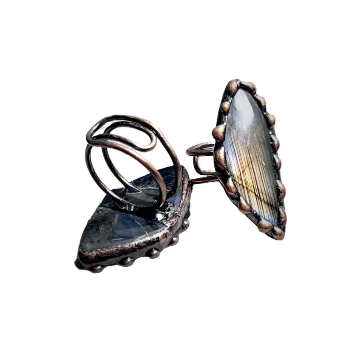 Кольцо "Ясный разум" с лабрадоритом