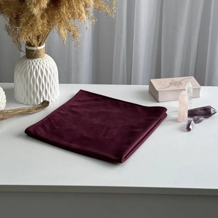Скатерть для гадания бордовая, эко-замша, 50 х 50 см