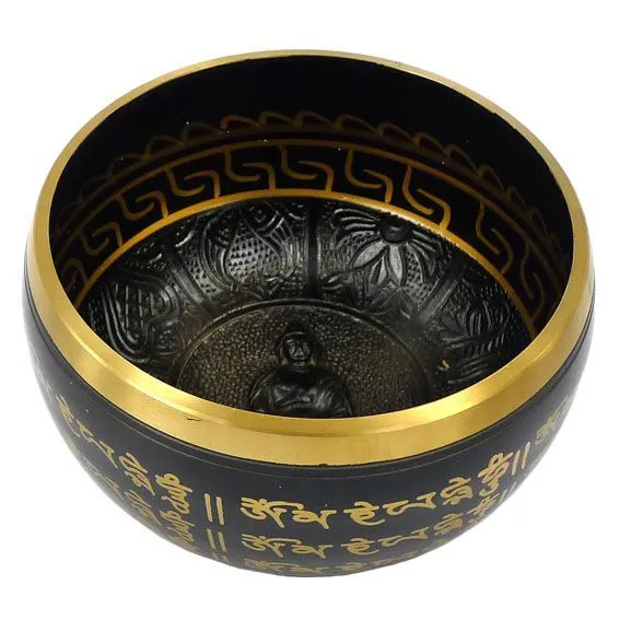 Поющая чаша тибетская "Восемь Даров Учения"