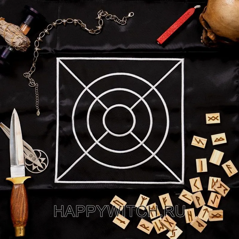 Рунический набор "Карта судьбы" (скандинавские руны + скатерть для гадания)