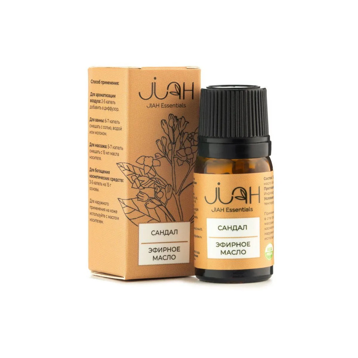 Эфирное масло JIAH Essentials "Сандал", 10 мл