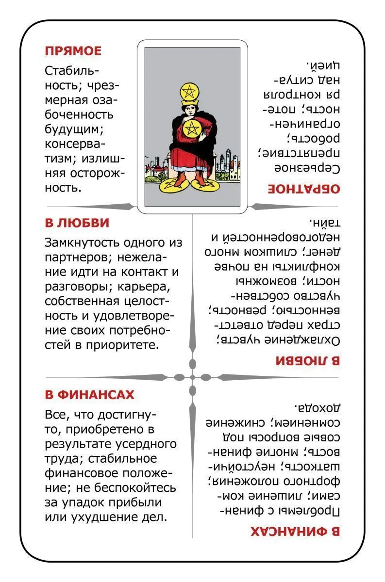 Обучающая колода "Учи Таро" для начинающих (с толкованиями и подсказками на картах)
