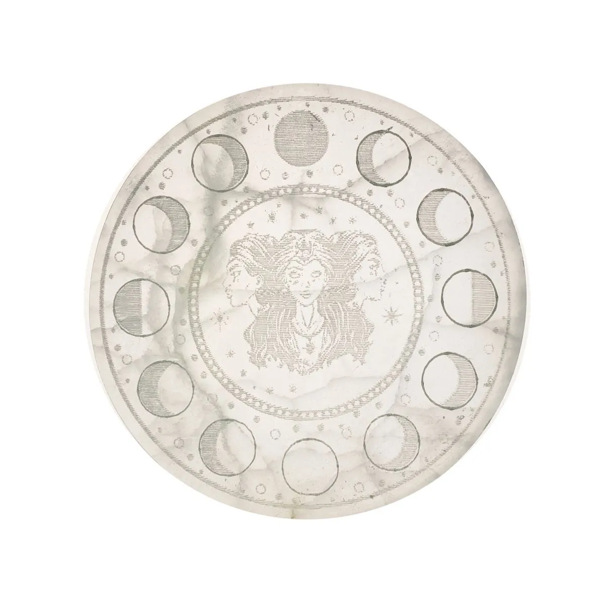 Алтарный пентакль "Луна", селенит, 10 см