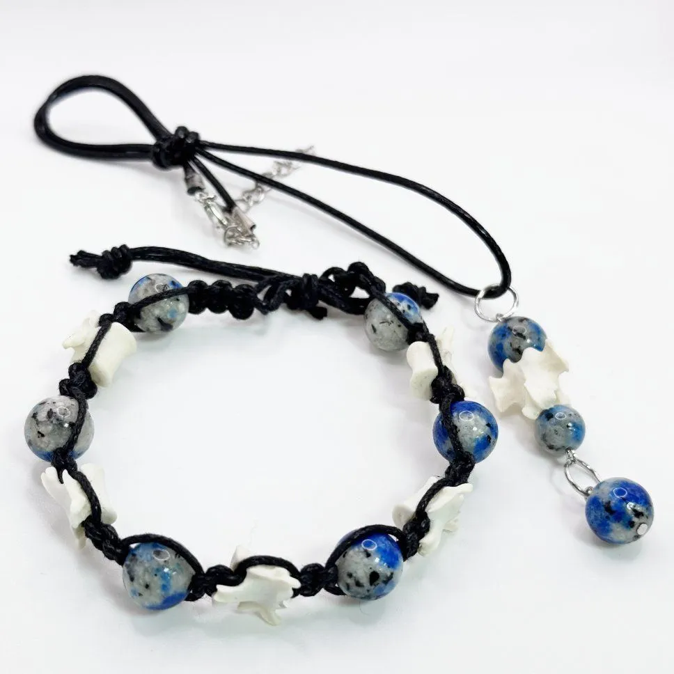 Браслет "Зоркость и интуиция" с позвонками куницы и ирнимитом