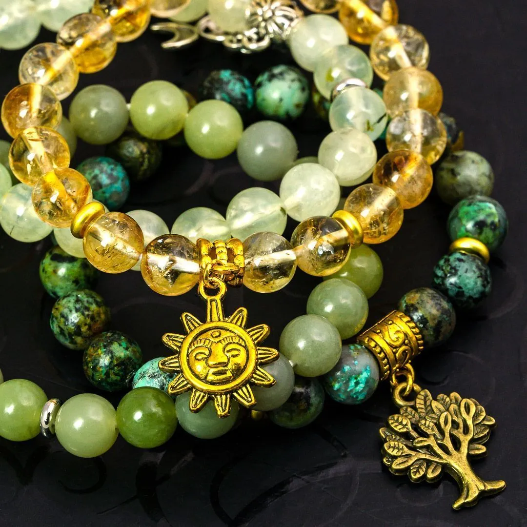 Браслет-талисман "Поддержка рода", африканская бирюза