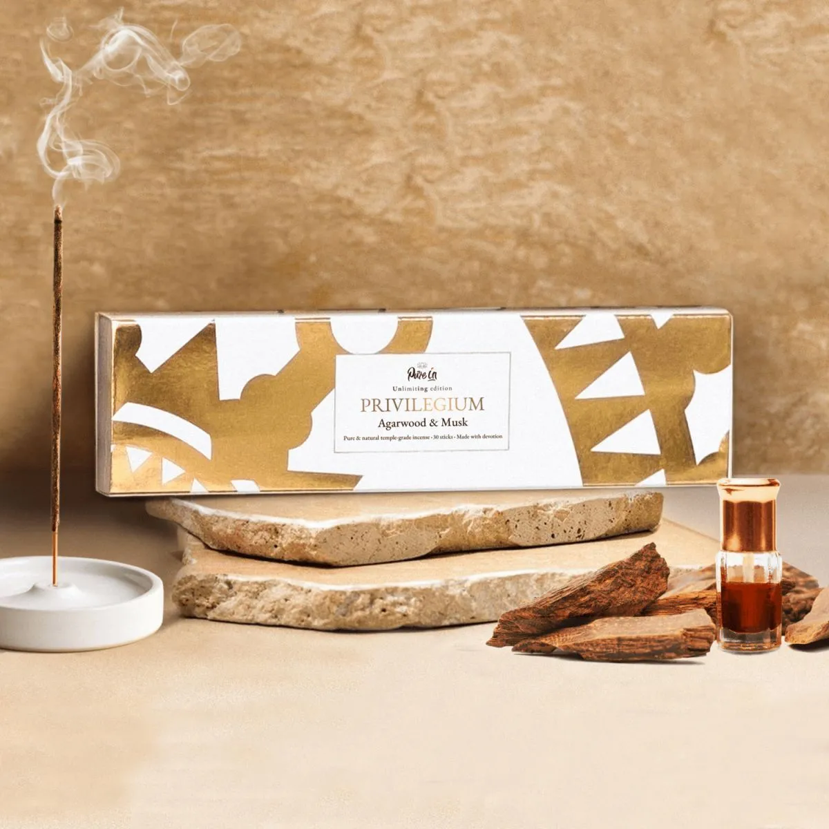 Благовония Pure In "Агаровое дерево и Мускус" Agarwood & Musk, коллекция Privilegium