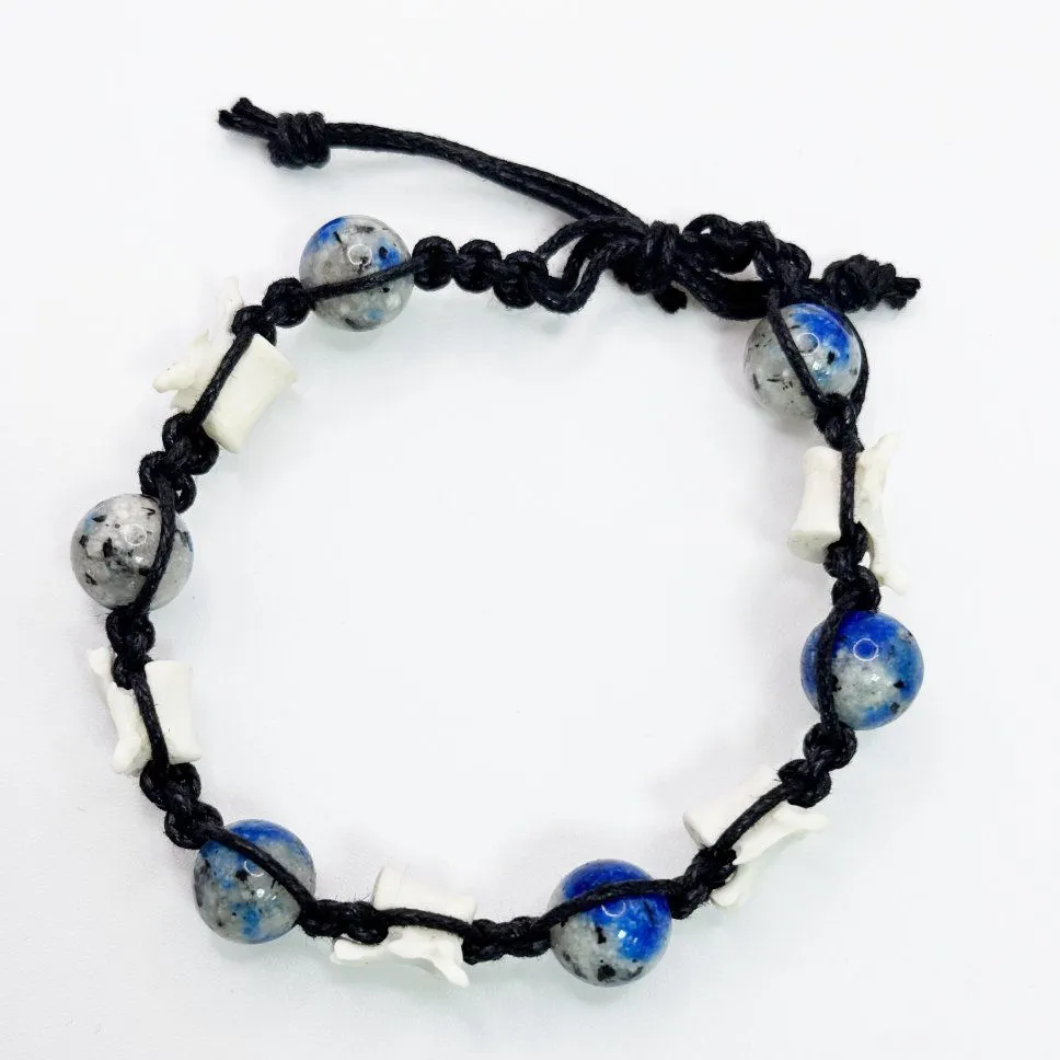 Браслет "Зоркость и интуиция" с позвонками куницы и ирнимитом