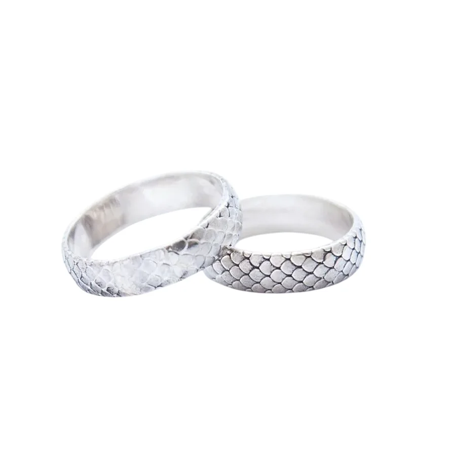 Серебряное кольцо "Чешуя дракона"