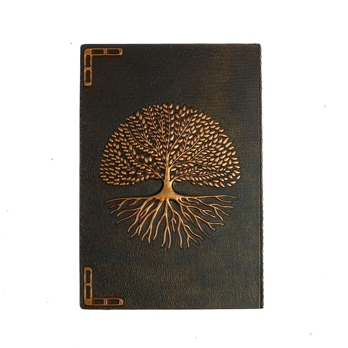Блокнот для записей "Мировое древо", медный, 21,5х14,5 см