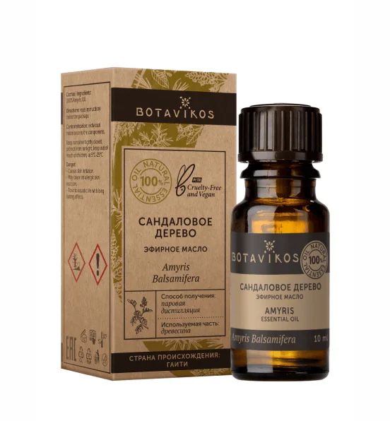 Эфирное масло сандалового дерева, 100%, 10 мл