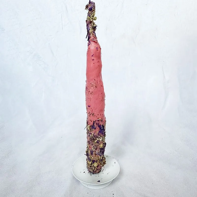 Катаная живая свеча "Поток" с душицей, мальвой, астрой, секретный ингридиент