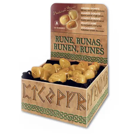 Руны из золотого кварца 