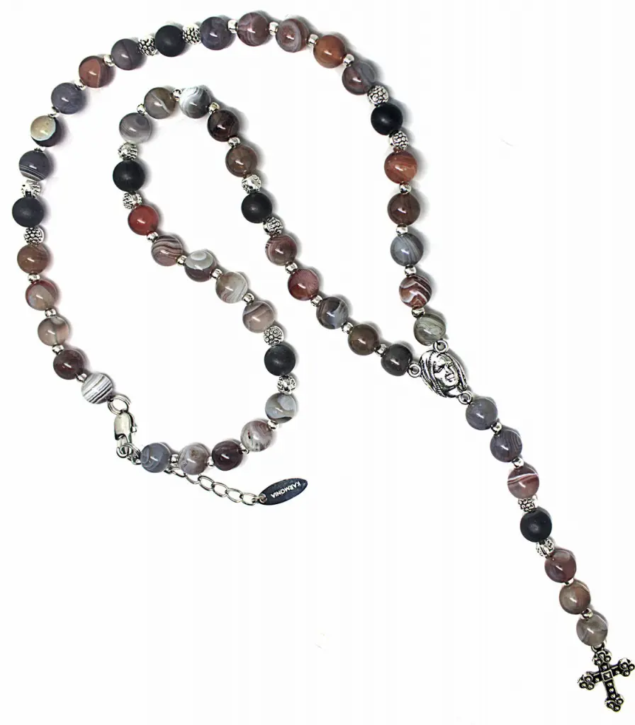 Мужской чокер из бразильского агата