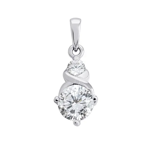 Серебряная подвеска с фианитом