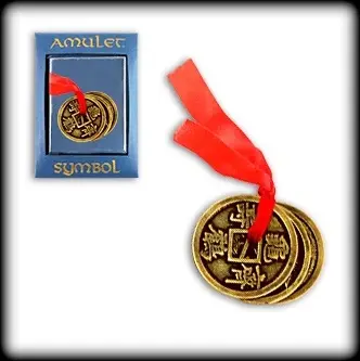 •	Монетки, перевязанные красной лентой