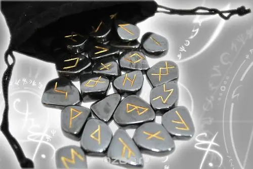 Руны из черного гематита