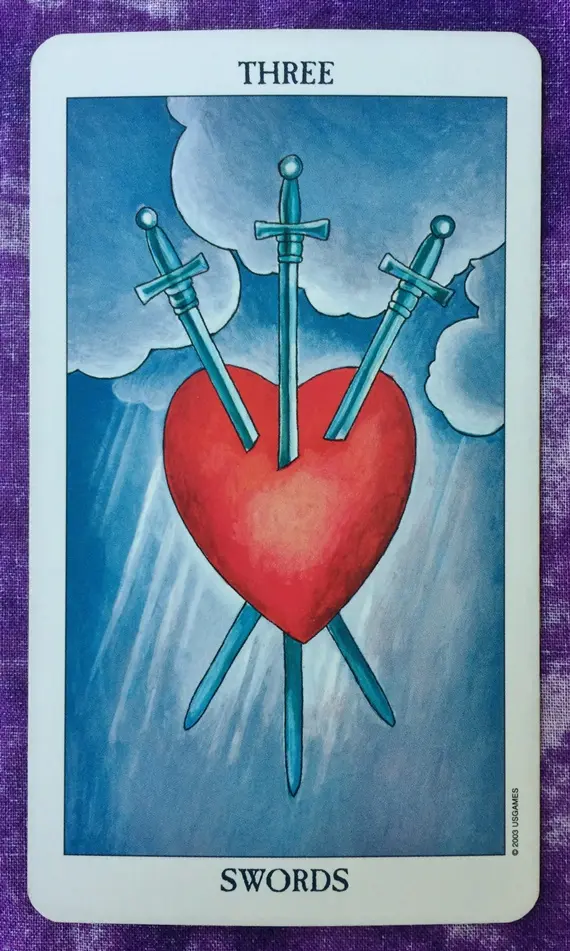 Значение карты Таро «3 Мечей»