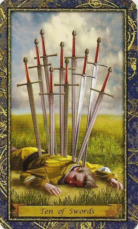 Значение карты Таро «10 Мечей» в сочетании с младшими арканами