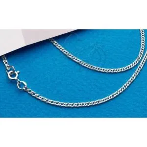 Цепочка, плетение "двойной ромб с алмазной огранкой" с серебрением