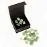 Набор рун из зелёного авантюрина, подарочная упаковка
