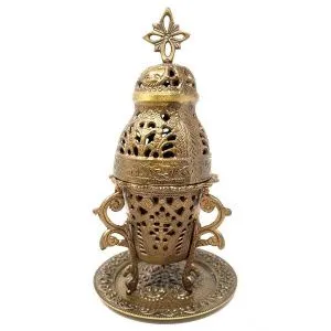 Высокая курильница в храмовом стиле 